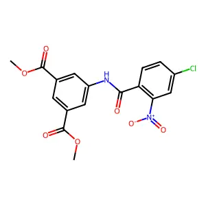 Dimethyl 5-[(4-chloro-2-nitrobenzoyl)amino]benzene-1,3-dicarboxylate structure