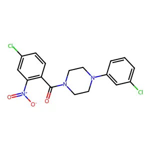 1-{4-Chloro-2-nitrobenzoyl}-4-(3-chlorophenyl)piperazine structure
