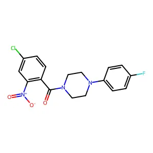 (4-Chloro-2-nitrophenyl)[4-(4-fluorophenyl)piperazin-1-yl]methanone structure