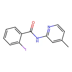 2-iodo-N-(4-methylpyridin-2-yl)benzamide structure