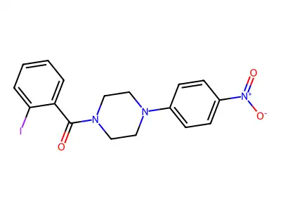 (2-Iodophenyl)-[4-(4-nitrophenyl)piperazin-1-yl]methanone structure