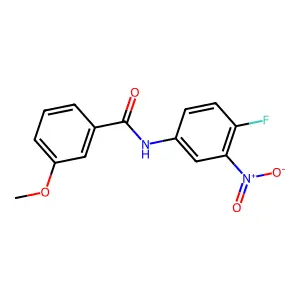 N-(4-氟-3-硝基苯基)-3-甲氧基苯甲酰胺 structure