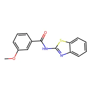 N-(1,3-benzothiazol-2-yl)-3-methoxybenzamide structure