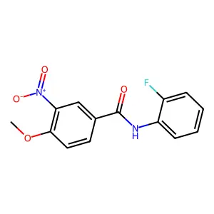 N-(2-fluorophenyl)-4-methoxy-3-nitrobenzamide structure