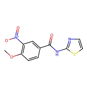 4-methoxy-3-nitro-N-(1,3-thiazol-2-yl)benzamide structure