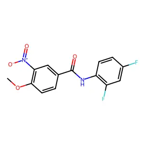 N-(2,4-二氟苯基)-4-甲氧基-3-硝基苯甲酰胺 structure