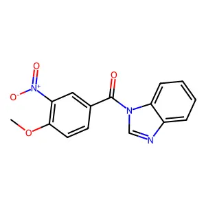 Benzimidazol-1-yl-(4-methoxy-3-nitrophenyl)methanone structure
