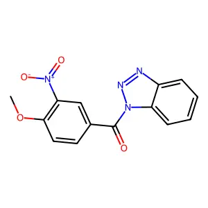 Benzotriazol-1-yl-(4-methoxy-3-nitrophenyl)methanone structure