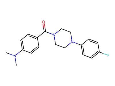 4-(Dimethylamino)phenyl 4-(4-fluorophenyl)piperazinyl ketone structure
