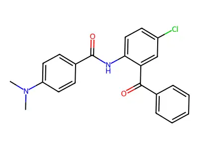 N-(2-benzoyl-4-chlorophenyl)-4-(dimethylamino)benzamide structure