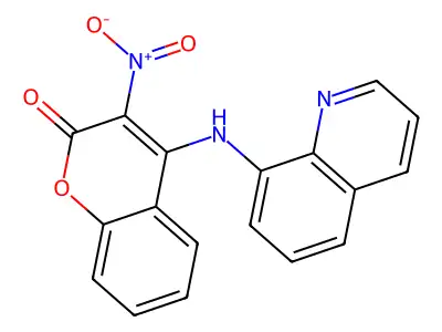 3-Nitro-4-(quinolin-8-ylamino)chromen-2-one structure