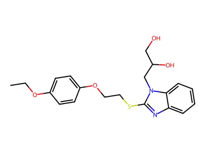 3-[2-[2-(4-Ethoxyphenoxy)ethylsulfanyl]benzimidazol-1-yl]propane-1,2-diol structure
