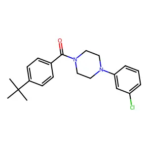 4-(Tert-butyl)phenyl 4-(3-chlorophenyl)piperazinyl ketone structure