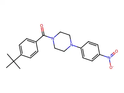 (4-Tert-butylphenyl)-[4-(4-nitrophenyl)piperazin-1-yl]methanone structure