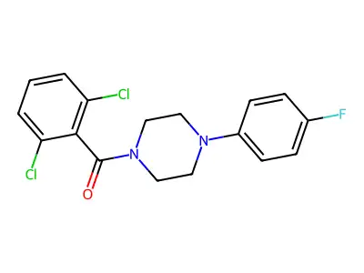 1-(2,6-Dichlorobenzoyl)-4-(4-fluorophenyl)piperazine structure