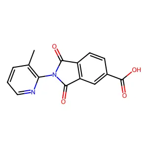 2-(3-Methylpyridin-2-yl)-1,3-dioxoisoindoline-5-carboxylic acid structure