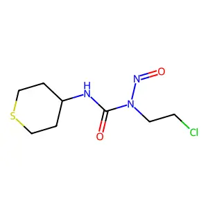 N-(2-Chloroethyl)-N-nitroso-N'-(tetrahydro-2H-thiopyran-4-yl)urea structure