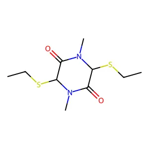 3,6-Bis(ethylsulfanyl)-1,4-dimethylpiperazine-2,5-dione structure