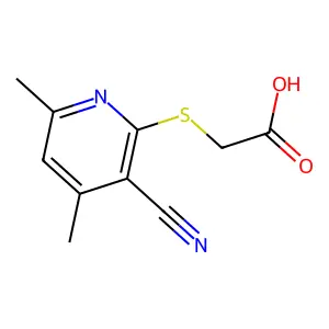 2-[(3-Cyano-4,6-dimethylpyridin-2-yl)sulfanyl]acetic acid structure