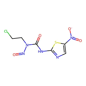 Urea, 1-(2-chloroethyl)-1-nitroso-3-(5-nitro-2-thiazolyl)- structure
