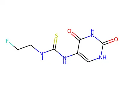1-(2,4-dioxo-1H-pyrimidin-5-yl)-3-(2-fluoroethyl)thiourea structure