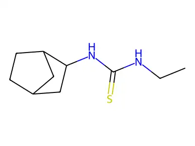 1-(2-Bicyclo[2.2.1]heptanyl)-3-ethylthiourea structure