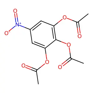 (2,3-Diacetyloxy-5-nitrophenyl) acetate structure