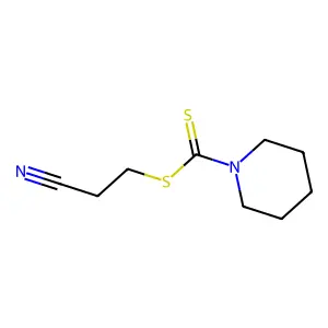 2-Cyanoethyl piperidine-1-carbodithioate structure