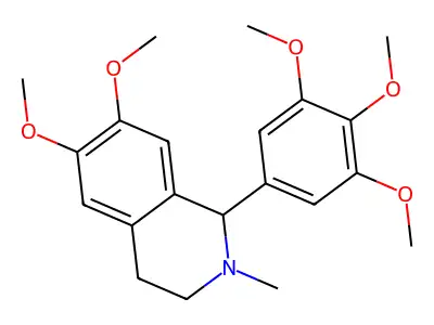 (1R)-6,7-dimethoxy-2-methyl-1-(3,4,5-trimethoxyphenyl)-3,4-dihydro-1H-isoquinoline structure