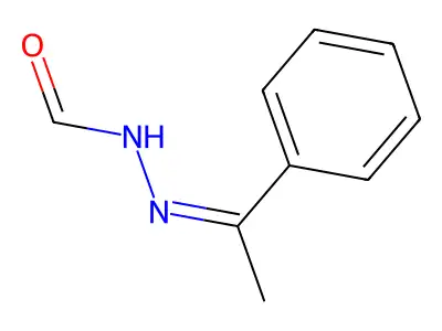 N-(1-phenylethylideneamino)formamide structure