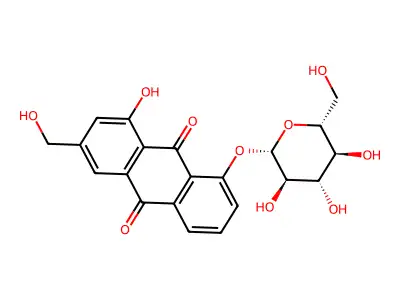 Aloe-emodin 8-O-beta-D-glucopyranoside structure