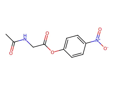 p-Nitrophenyl N-acetylglycinate structure