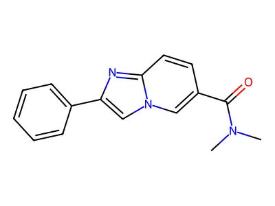 N,N-dimethyl-2-phenylimidazo[1,2-a]pyridine-6-carboxamide structure
