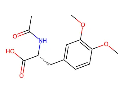 (R,S)-N-Acetyl-(3,4-dimethoxyphenyl)-alanine, monohydrate structure