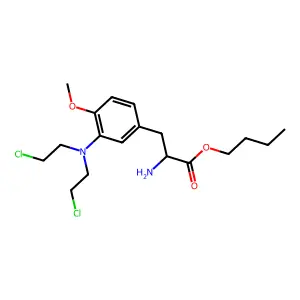 Butyl 2-amino-3-[3-[bis(2-chloroethyl)amino]-4-methoxyphenyl]propanoate structure