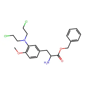 Benzyl 2-amino-3-[3-[bis(2-chloroethyl)amino]-4-methoxyphenyl]propanoate structure