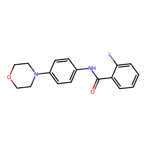 2-iodo-N-(4-morpholin-4-ylphenyl)benzamide structure