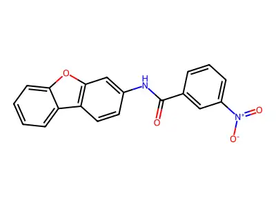 N-dibenzofuran-3-yl-3-nitrobenzamide structure