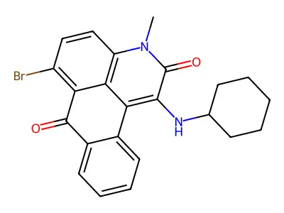6-bromo-1-(cyclohexylamino)-3-methyl-3H-naphtho[1,2,3-de]quinoline-2,7-dione structure