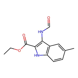 ethyl 3-formamido-5-methyl-1H-indole-2-carboxylate structure