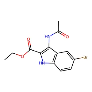 ethyl 3-acetamido-5-bromo-1H-indole-2-carboxylate structure