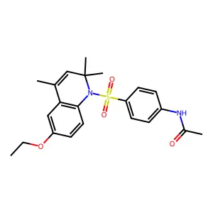 N-[4-(6-ethoxy-2,2,4-trimethylquinolin-1-yl)sulfonylphenyl]acetamide structure
