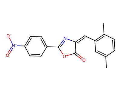 4-[(2,5-Dimethylphenyl)methylene]-2-(4-nitrophenyl)-5(4H)-oxazolone structure