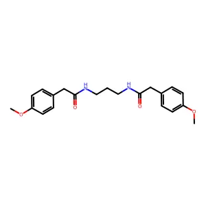 2-(4-methoxyphenyl)-N-[3-[[2-(4-methoxyphenyl)acetyl]amino]propyl]acetamide structure