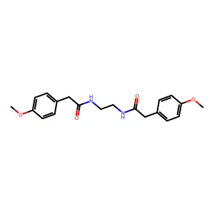2-(4-methoxyphenyl)-N-[2-[[2-(4-methoxyphenyl)acetyl]amino]ethyl]acetamide structure