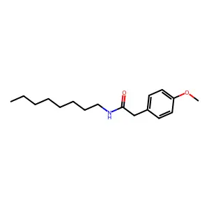 2-(4-methoxyphenyl)-N-octylacetamide structure