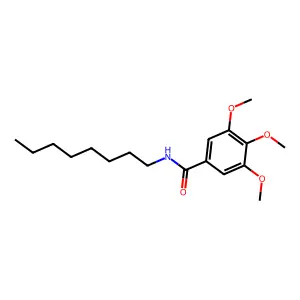 3,4,5-trimethoxy-N-octylbenzamide structure