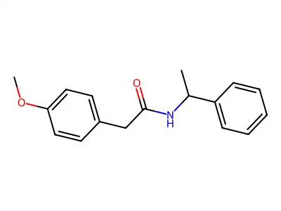 2-(4-methoxyphenyl)-N-(1-phenylethyl)acetamide structure