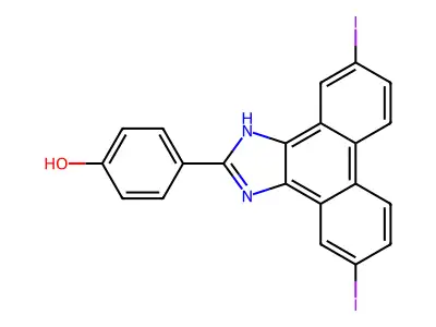 4-(5,10-diiodo-1H-phenanthro[9,10-d]imidazol-2-yl)phenol structure