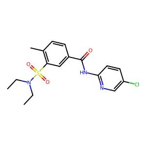 N-(5-chloropyridin-2-yl)-3-(diethylsulfamoyl)-4-methylbenzamide structure